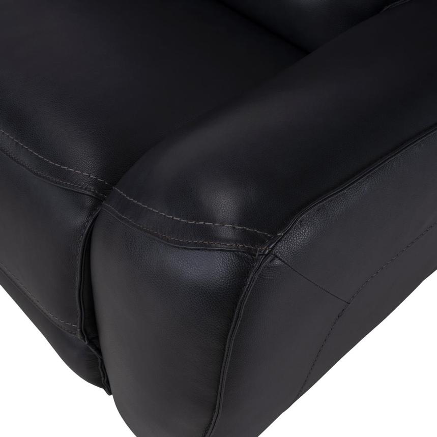 Cosmo II Blueberry Leather Power Reclining Sofa w/Console alternate image, 8 of 10 images.