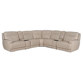 Scottsdale Leather Power Reclining Sectional with 7PCS/3PWR