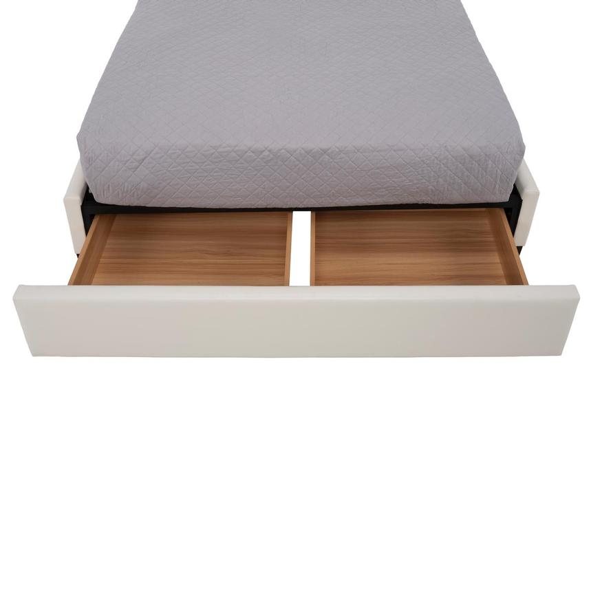 Raven White Full Storage Bed | El Dorado Furniture