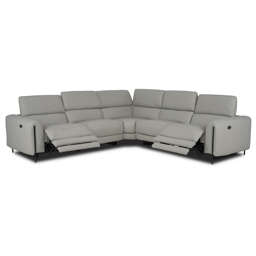 Marcelo 2.0 Leather Power Reclining Sectional with 5PCS/2PWR  alternate image, 2 of 9 images.