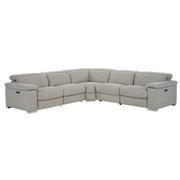 Karly Light Gray Power Reclining Sectional with 5PCS/2PWR  main image, 1 of 8 images.