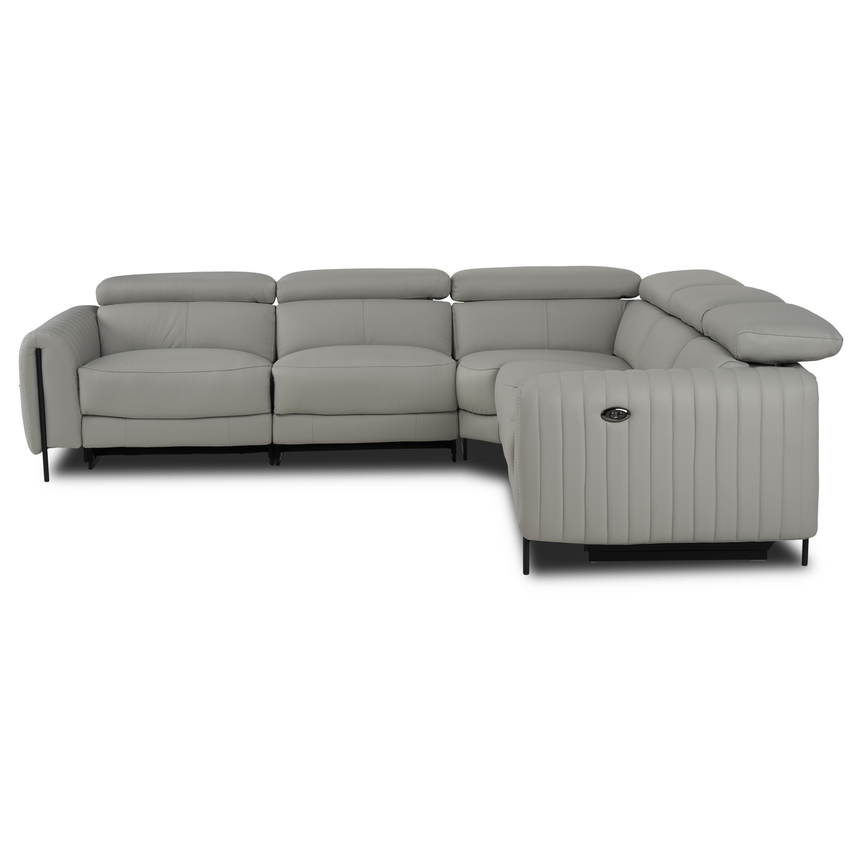 Marcelo 2.0 Leather Power Reclining Sectional with 5PCS/2PWR alternate image, 3 of 9 images.