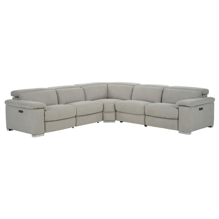 Karly Light Gray Power Reclining Sectional with 5PCS/2PWR main image, 1 of 8 images.