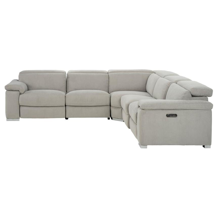 Karly Light Gray Power Reclining Sectional with 5PCS/3PWR alternate image, 3 of 8 images.