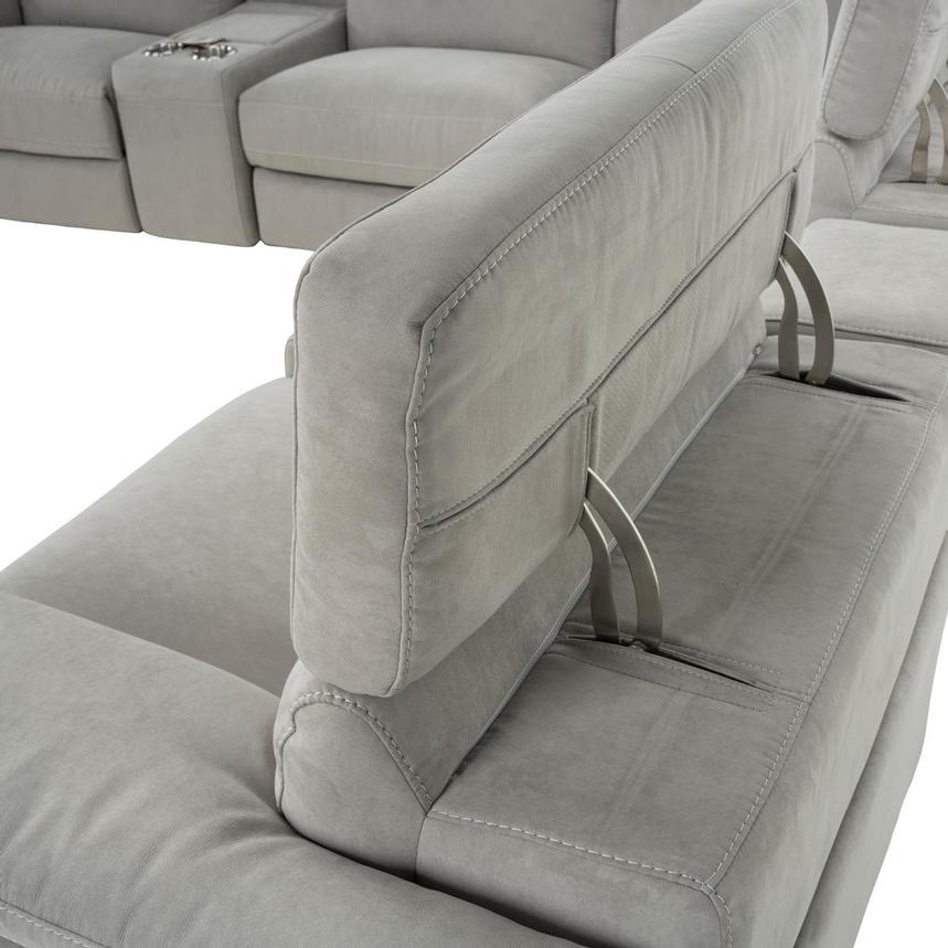 Karly Light Gray Power Reclining Sectional with 7PCS/3PWR alternate image, 8 of 12 images.