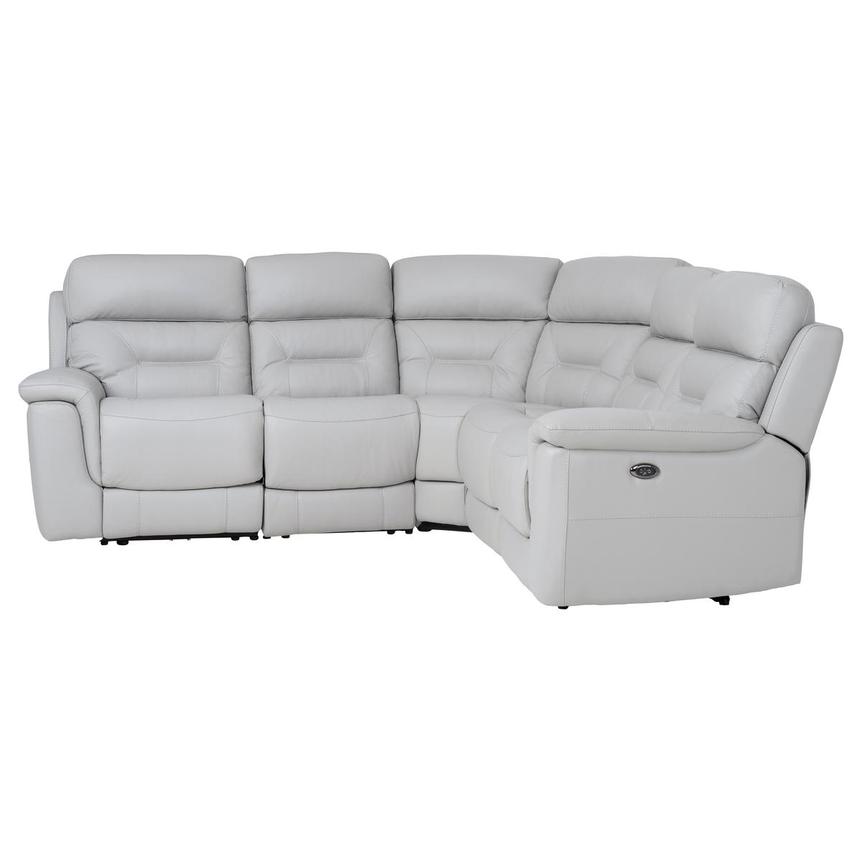 Palmer Leather Power Reclining Sectional with 5PCS/3PWR alternate image, 3 of 7 images.