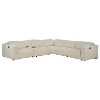 Samar Leather Power Reclining Sectional with 6PCS/2PWR