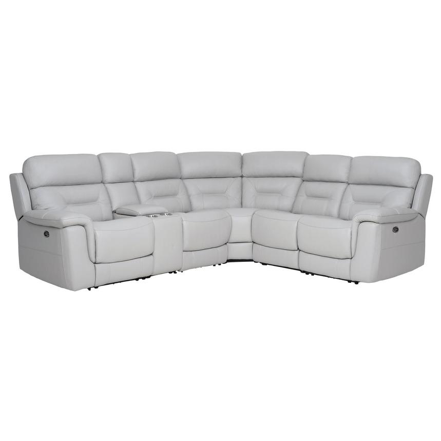 Palmer Leather Power Reclining Sectional with 6PCS/2PWR main image, 1 of 10 images.