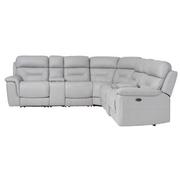 Palmer Leather Power Reclining Sectional with 7PCS/3PWR  alternate image, 3 of 10 images.