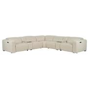 Samar Leather Power Reclining Sectional with 7PCS/3PWR  main image, 1 of 13 images.