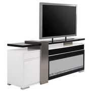 Totem White/Black Electric Fireplace  alternate image, 3 of 15 images.