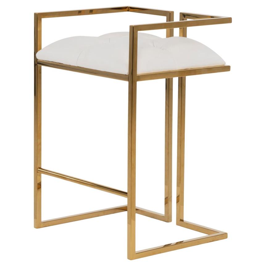 Dixie White/Gold Counter Stool main image, 1 of 8 images.