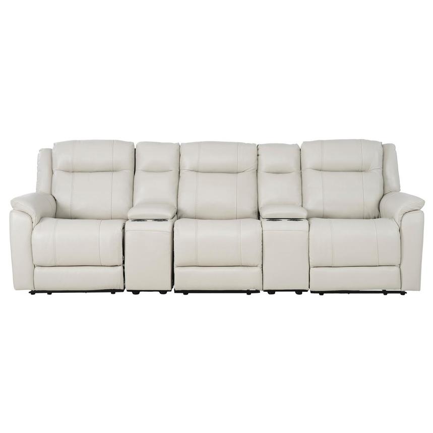 Samuel Home Theater Leather Seating with 5PCS/2PWR main image, 1 of 9 images.