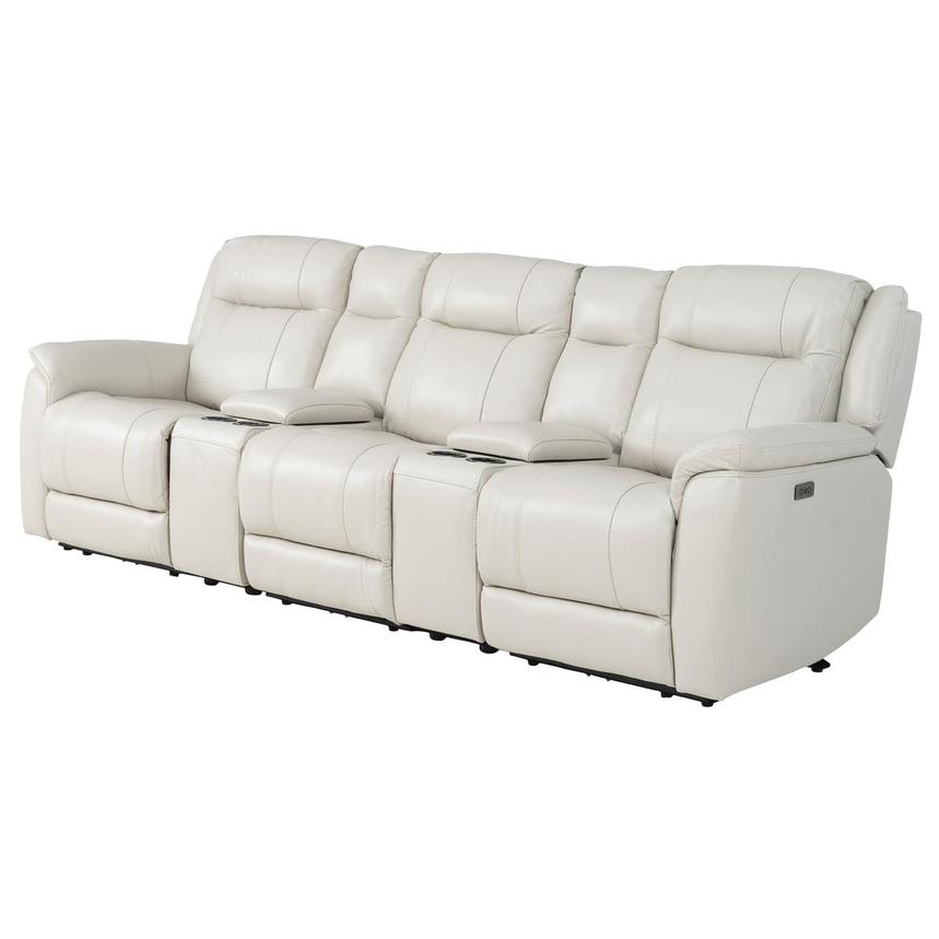 Samuel Light Gray Home Theater Leather Seating with 5PCS/2PWR  alternate image, 3 of 9 images.