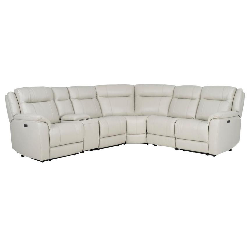 Samuel Leather Power Reclining Sectional with 6PCS/2PWR main image, 1 of 10 images.