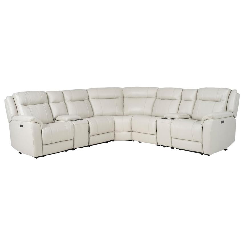 Samuel Leather Power Reclining Sectional with 7PCS/3PWR main image, 1 of 11 images.