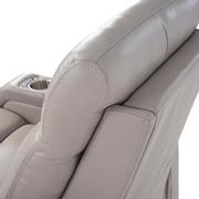 Neptune Gray Leather Power Recliner  alternate image, 7 of 16 images.