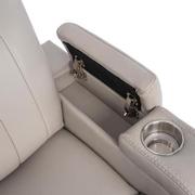 Neptune Gray Leather Power Recliner  alternate image, 9 of 15 images.