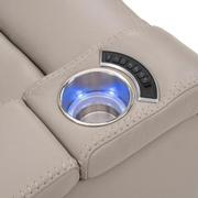 Neptune Gray Leather Power Recliner  alternate image, 12 of 16 images.