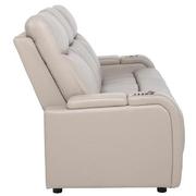 Neptune Gray Leather Power Reclining Sofa  alternate image 4 of 4 images.