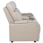Neptune Gray Leather Power Reclining Sofa w/Console  alternate image, 5 of 16 images.