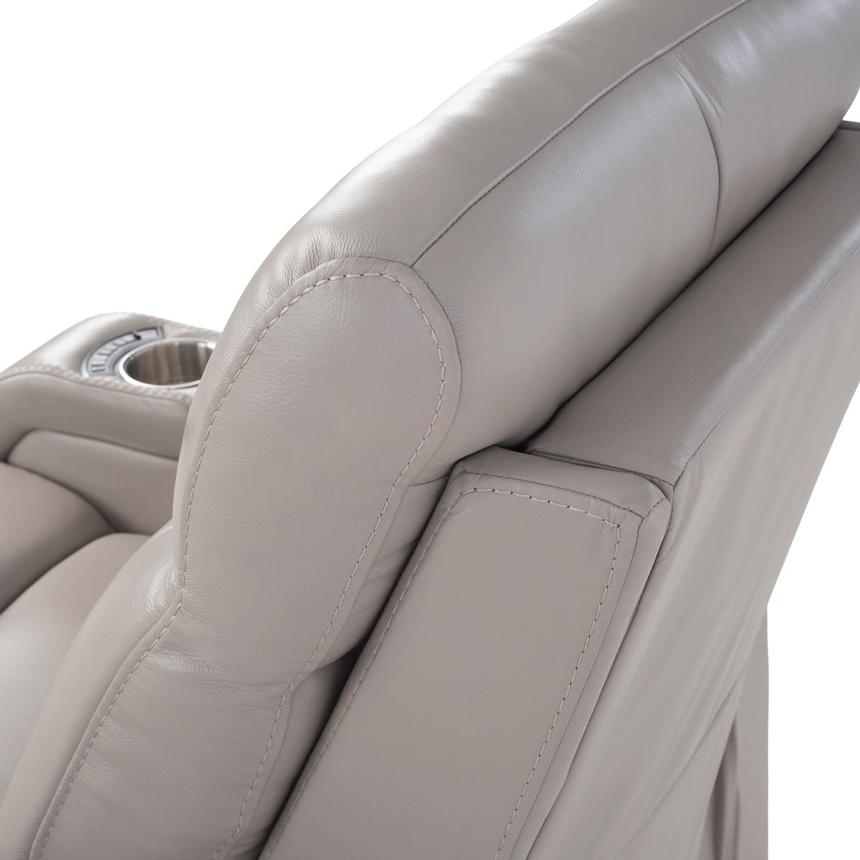 Neptune Gray Leather Power Recliner  alternate image, 7 of 16 images.