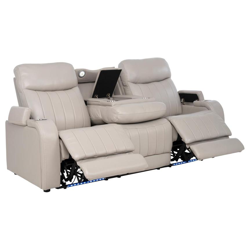 Neptune Gray Leather Power Reclining Sofa alternate image, 5 of 15 images.