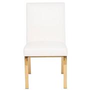 Wellington White/Gold Side Chair  alternate image, 3 of 8 images.