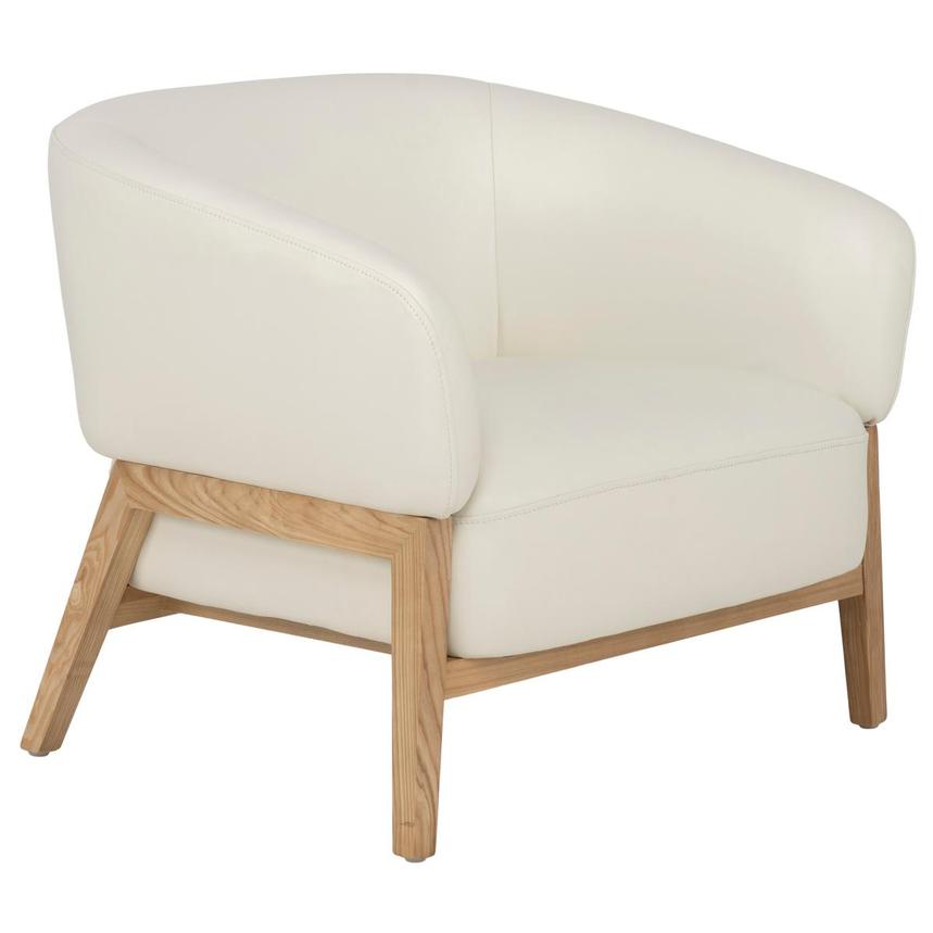Giada White Leather Accent Chair  alternate image, 4 of 10 images.