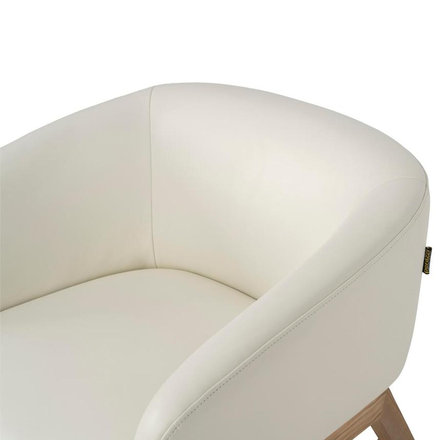 Giada White Leather Accent Chair  alternate image, 7 of 10 images.