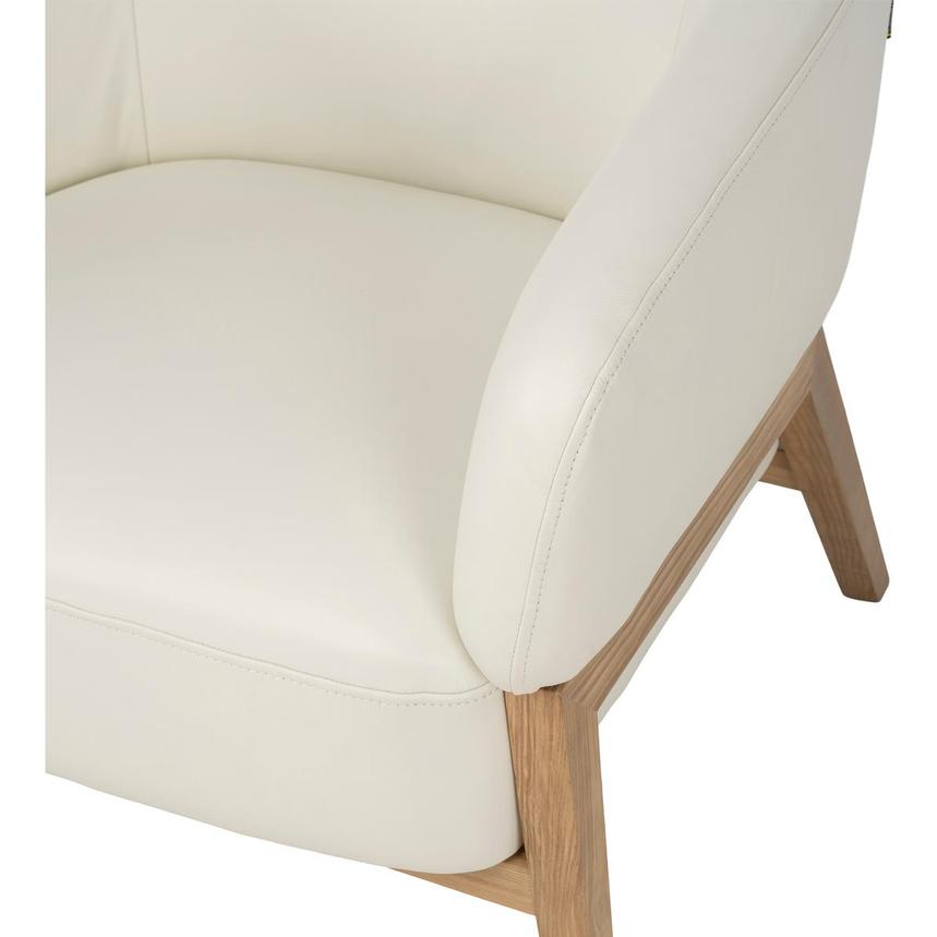Giada White Leather Accent Chair alternate image, 8 of 10 images.