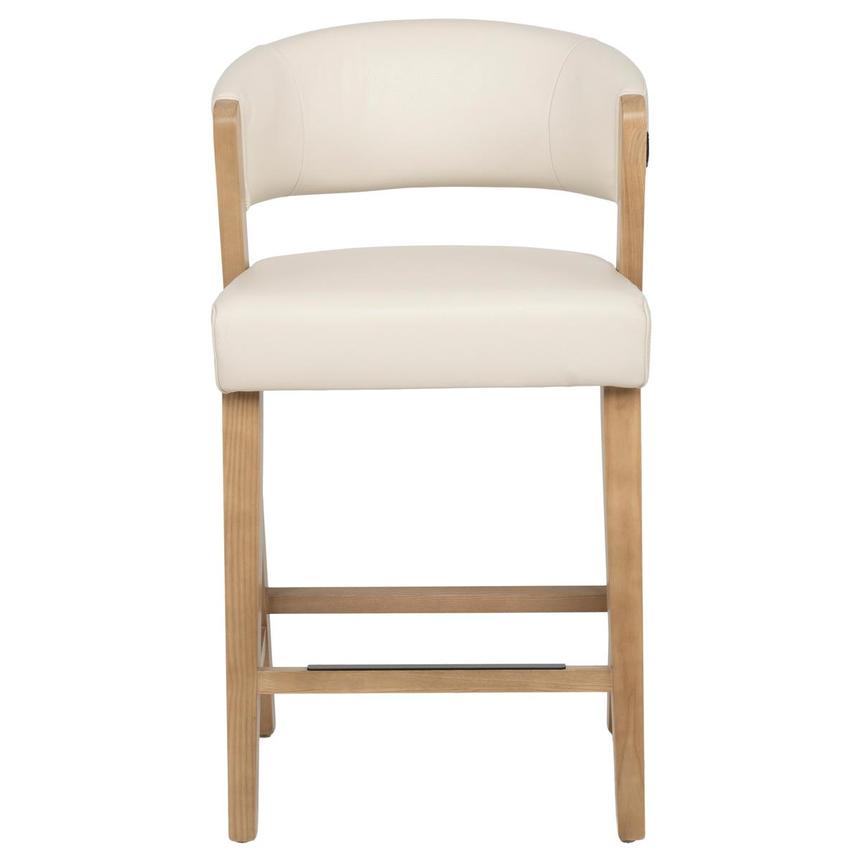 Kayla Taupe Leather Counter Stool  alternate image, 2 of 10 images.