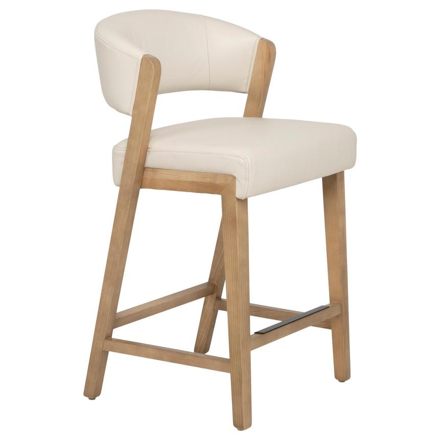 Kayla Taupe Leather Counter Stool alternate image, 3 of 10 images.