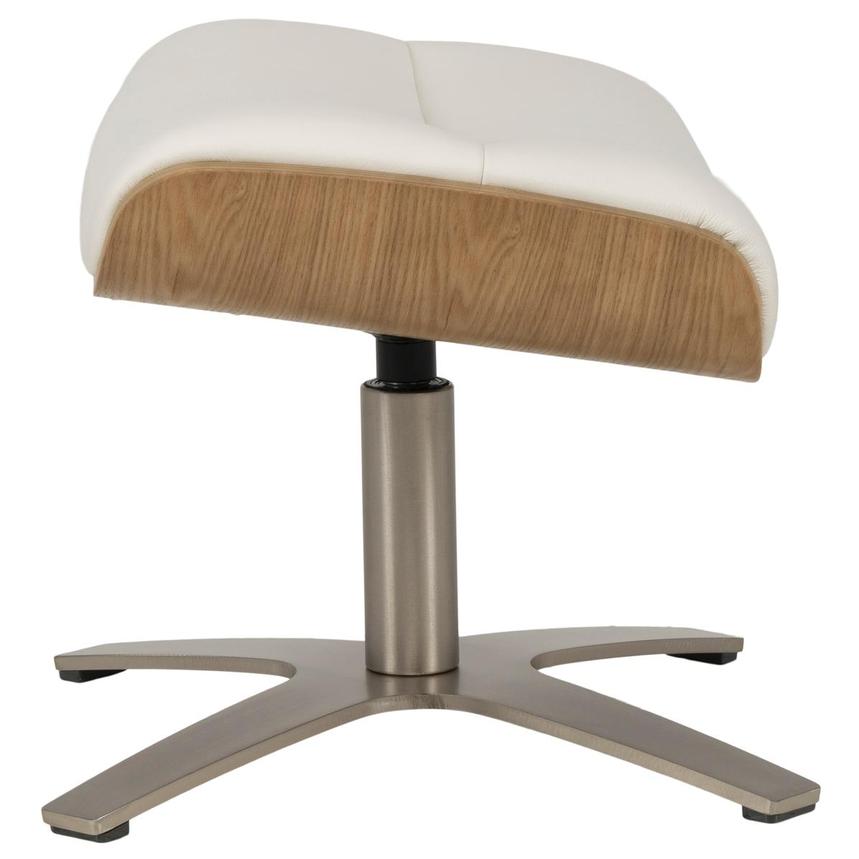 Fabrizio White Leather Ottoman alternate image, 5 of 8 images.