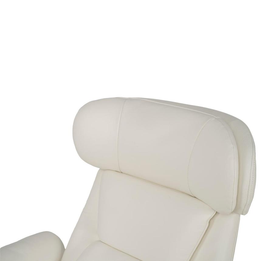 Fabrizio White Leather Accent Chair alternate image, 7 of 12 images.