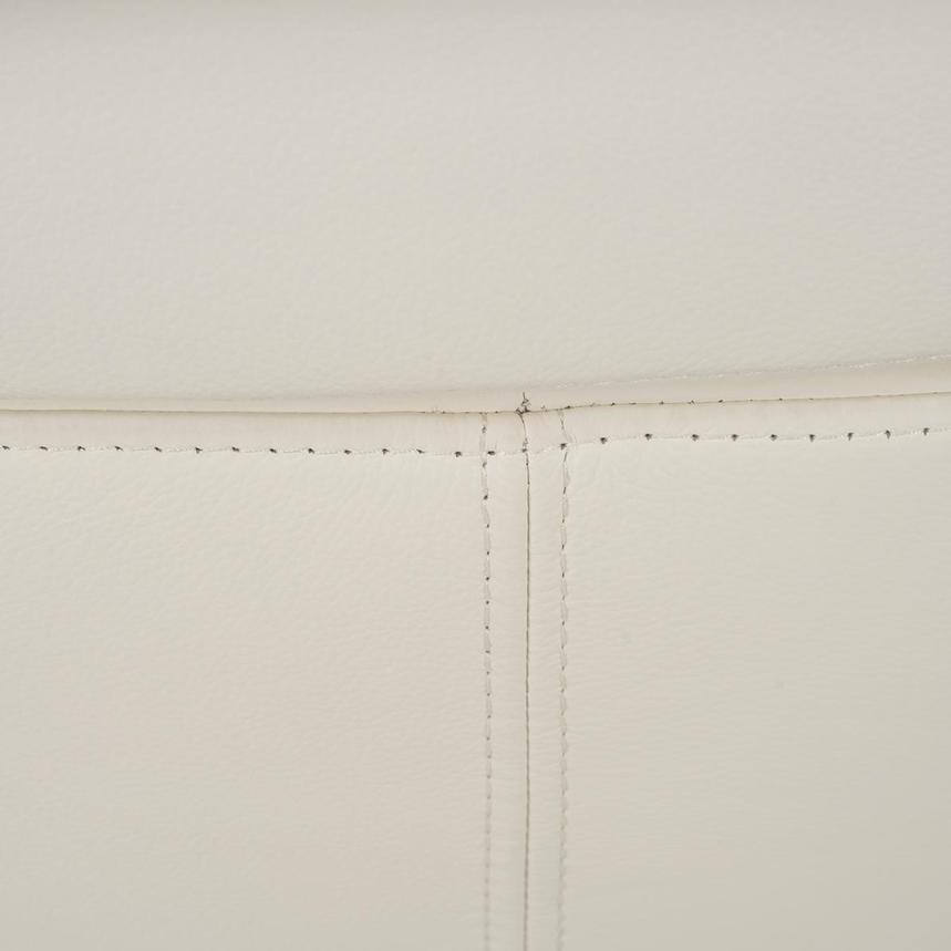 Fabrizio White Leather Accent Chair alternate image, 12 of 12 images.