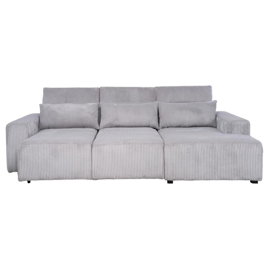 Flow Gray Sliding Sofa w/Right Chaise  alternate image, 3 of 11 images.