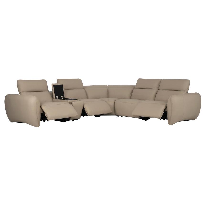 Baloo Leather Power Reclining Sectional with 6PCS/3PWR  alternate image, 2 of 12 images.