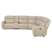 Miata Leather Power Reclining Sectional with 6PCS/3PWR  alternate image, 3 of 12 images.