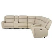 Miata Leather Power Reclining Sectional with 7PCS/3PWR  alternate image, 3 of 12 images.