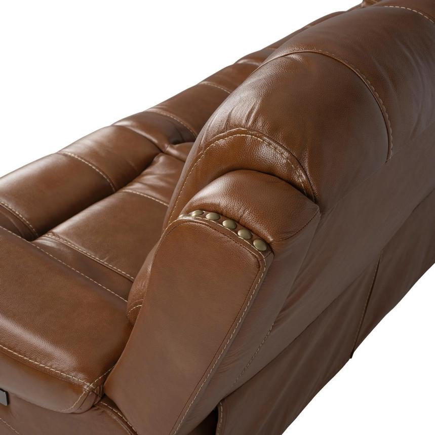 Durham Tan Leather Power Reclining Sofa  alternate image, 5 of 9 images.