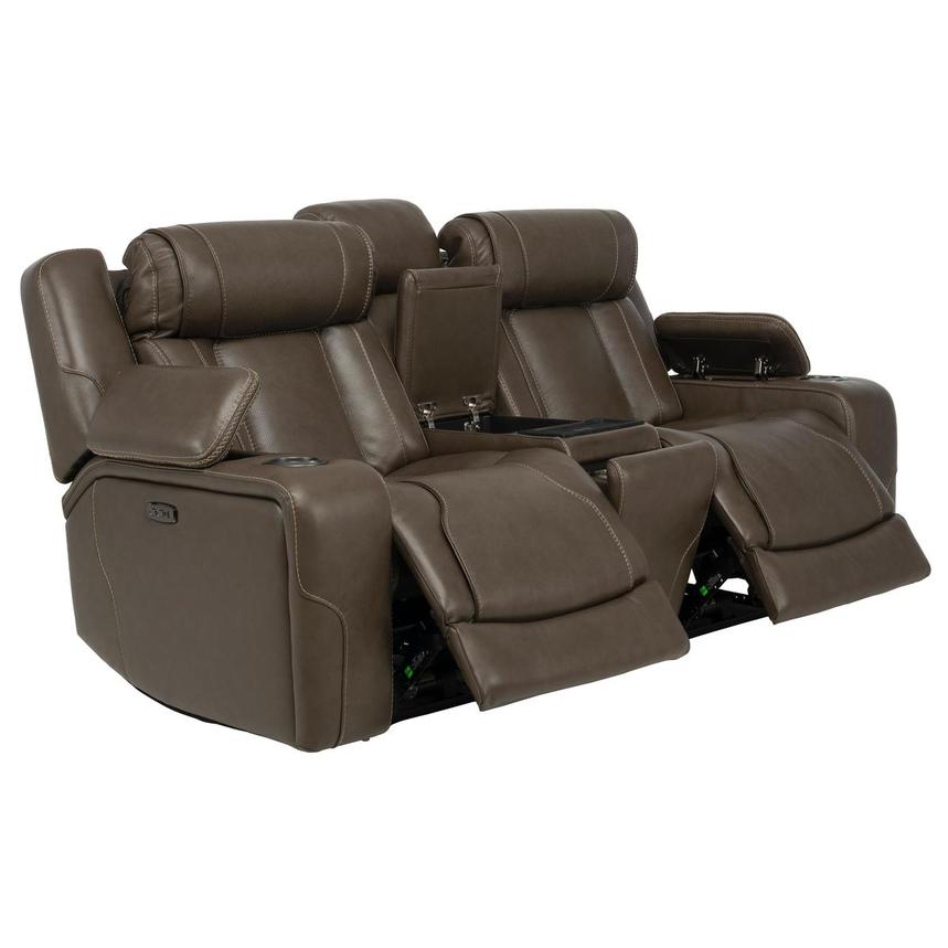 Aston Leather Power Reclining Sofa w/Console  alternate image, 2 of 14 images.