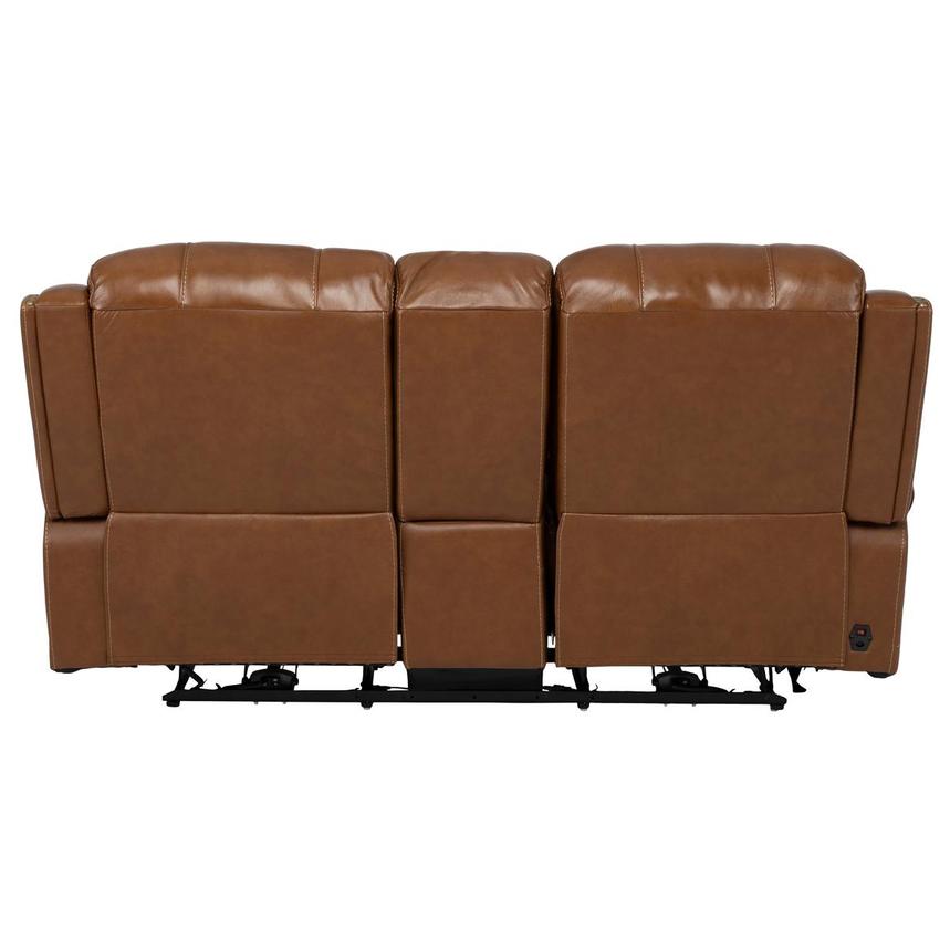 Durham Tan Leather Power Reclining Sofa w/Console  alternate image, 5 of 13 images.