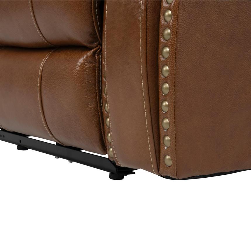 Durham Tan Leather Power Reclining Sofa w/Console  alternate image, 12 of 13 images.