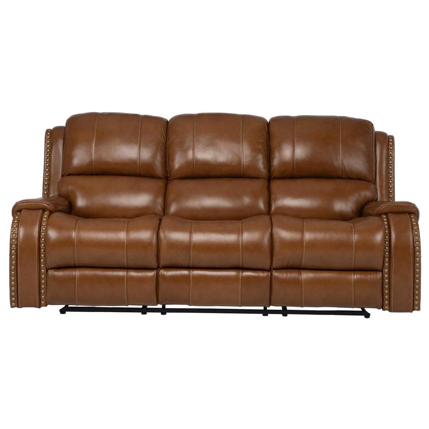 Durham Tan Leather Power Reclining Sofa main image, 1 of 9 images.