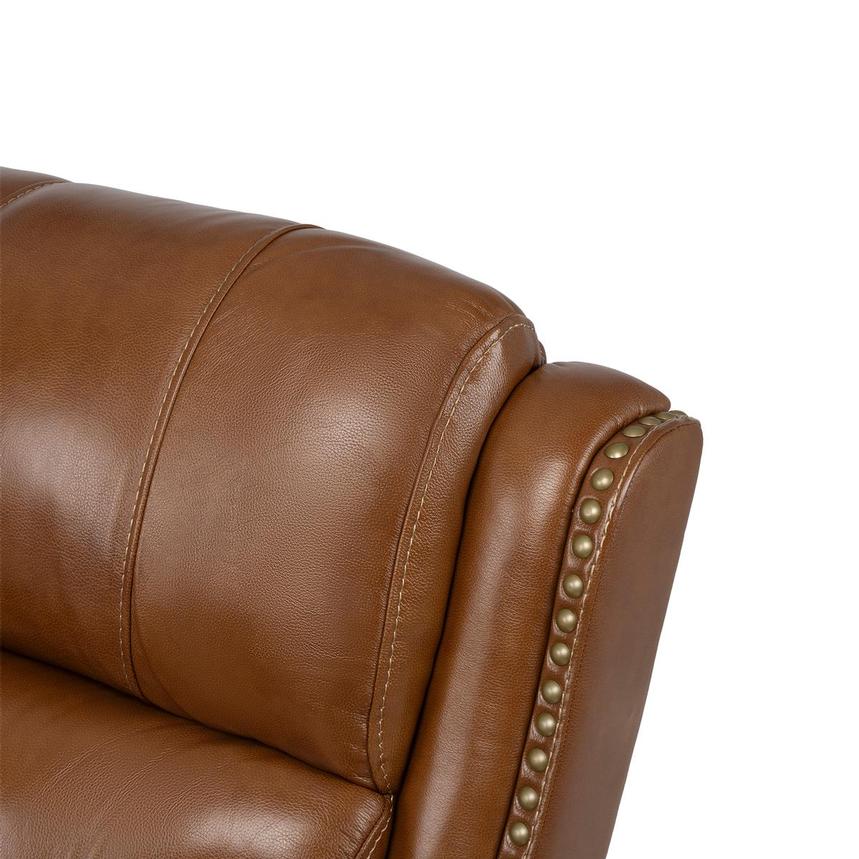 Durham Tan Leather Power Reclining Sofa alternate image, 6 of 9 images.