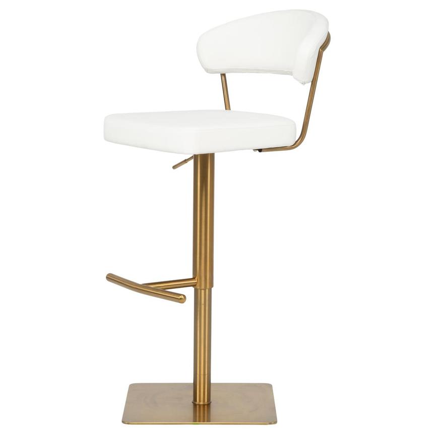 Bold White/Gold Adjustable Stool main image, 1 of 9 images.
