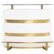 Xenia White/Gold Bar  alternate image 2 of 4 images.