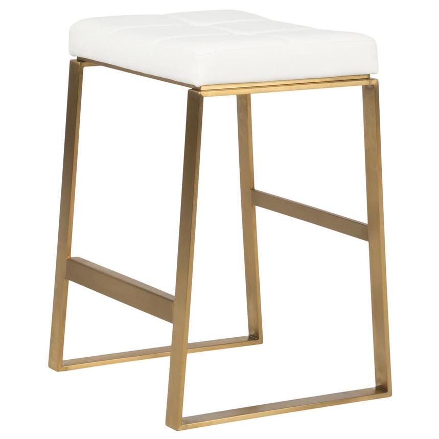 Sabriel White/Gold Counter Stool main image, 1 of 6 images.