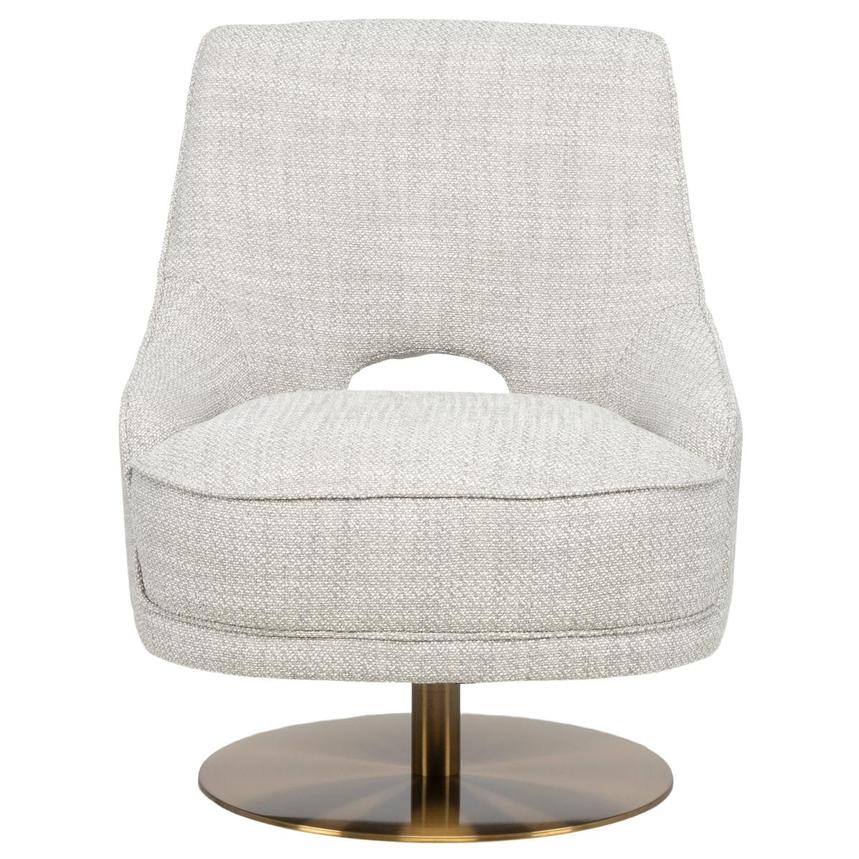 Echo Light Gray Swivel Accent Chair  alternate image, 2 of 8 images.